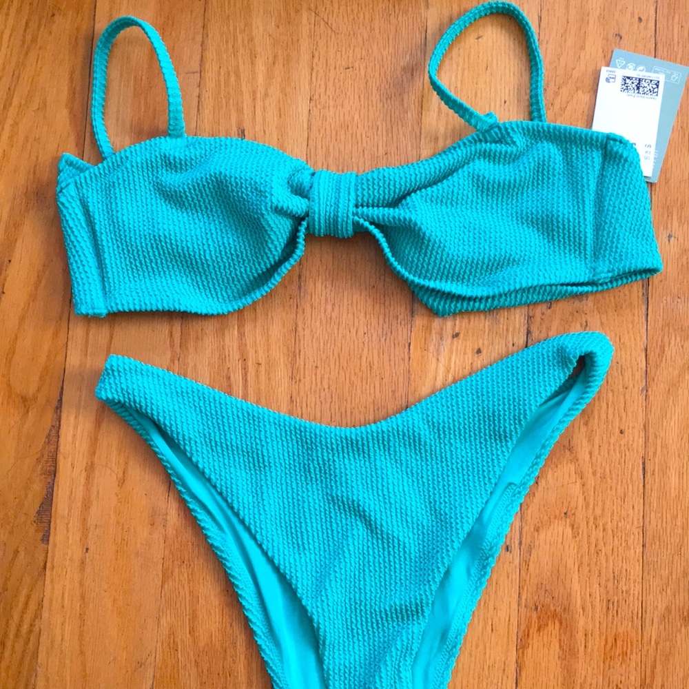New with tags H&M Swimsuit Bikini HM Swimwear bathing suit M Medium Eco Recycled
